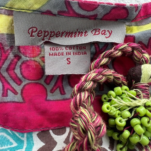 🌴 Tunic Coverup with Beaded Tassels, Size Small - Picture 7 of 9